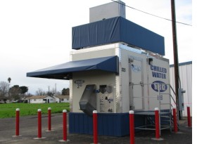 A wholesale ice house with bulk ice vending.